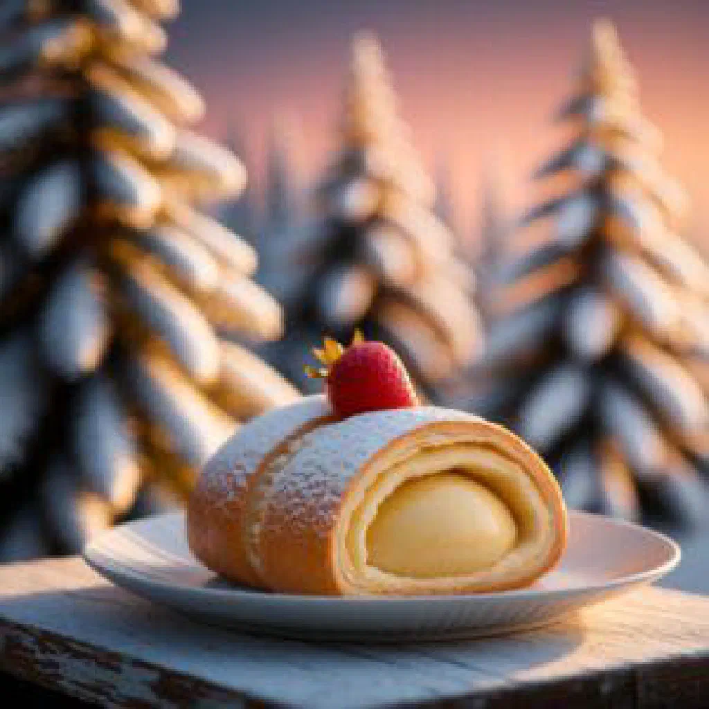 Norwegian skolebrød buns filled with vanilla custard and rolled in desiccated coconut