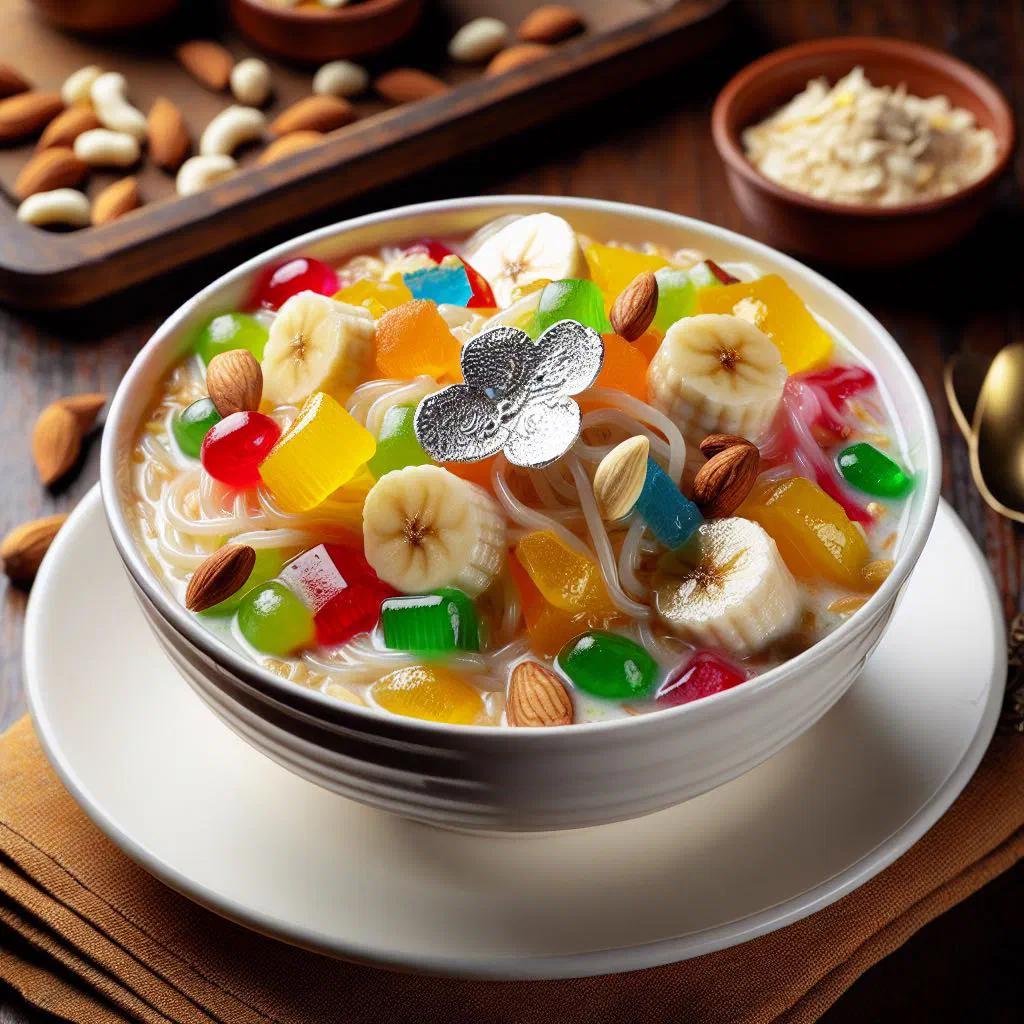 Creamy Dhoodh Dulari milk dessert topped with chopped pistachios