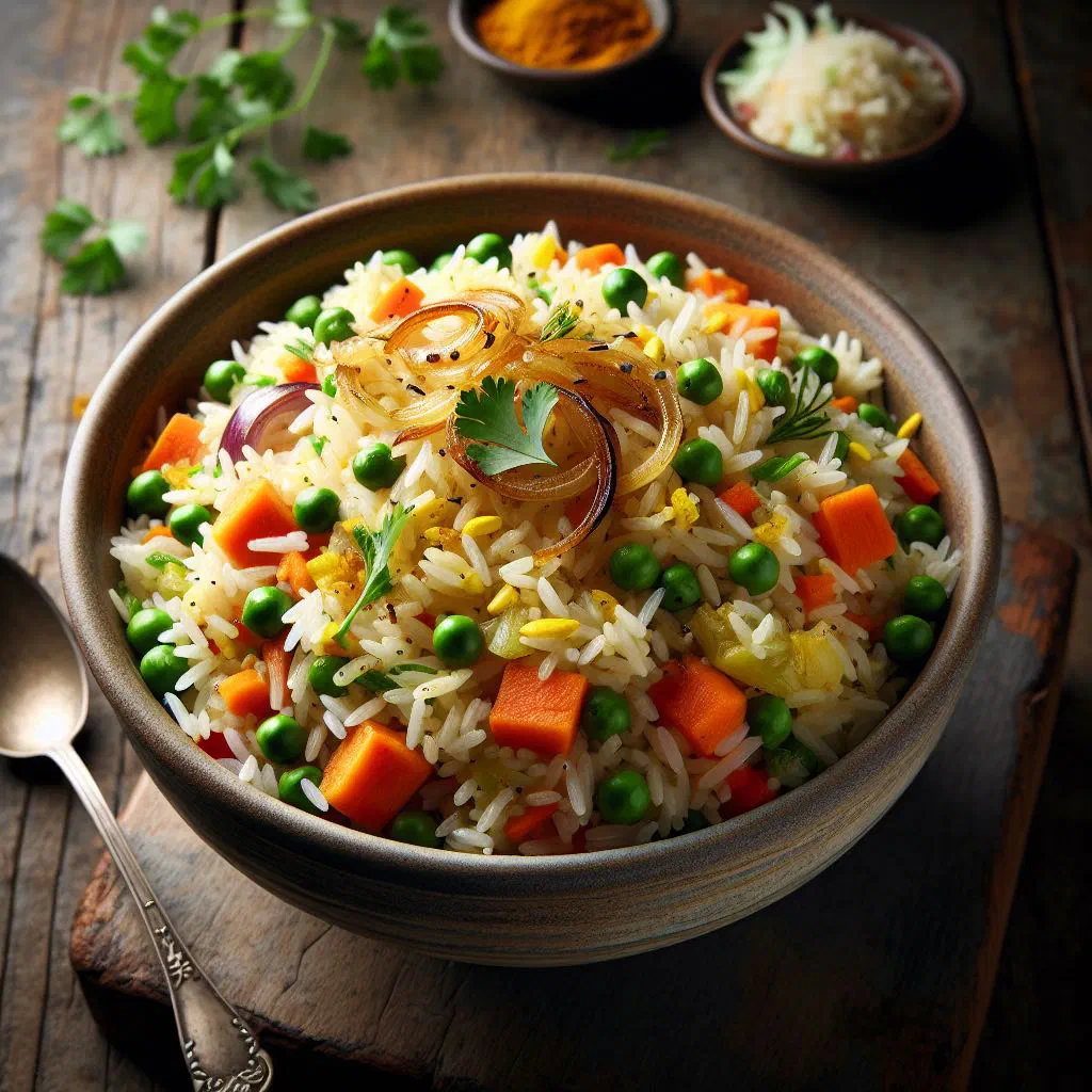 Fragrant Pakistani pulao with fluffy basmati rice and whole spices
