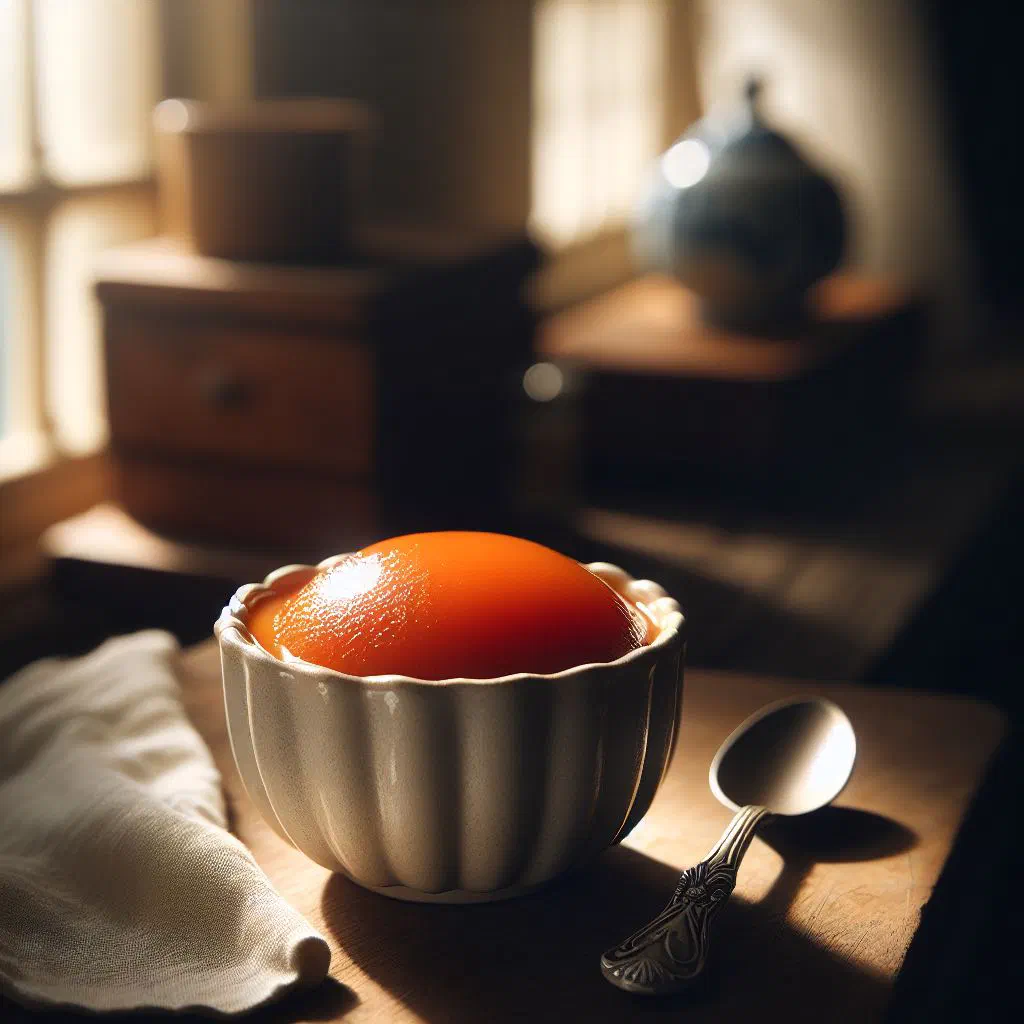 Golden baked yam pudding in a dish, garnished with toasted coconut