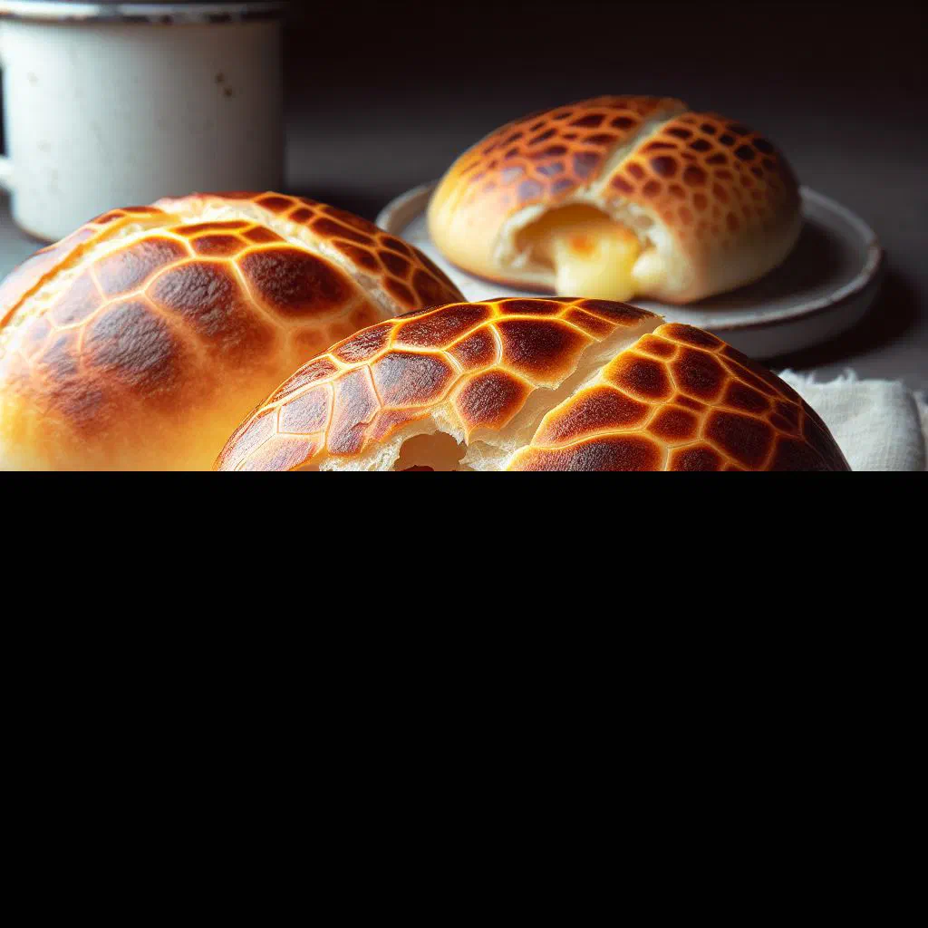 Golden baked chipa cheese rolls on a wooden board