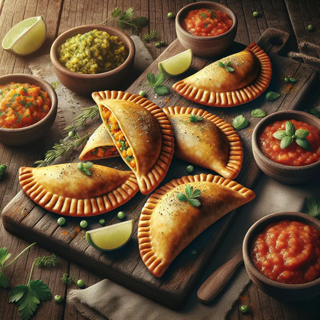 Golden fried Paraguayan empanadas filled with spiced meat