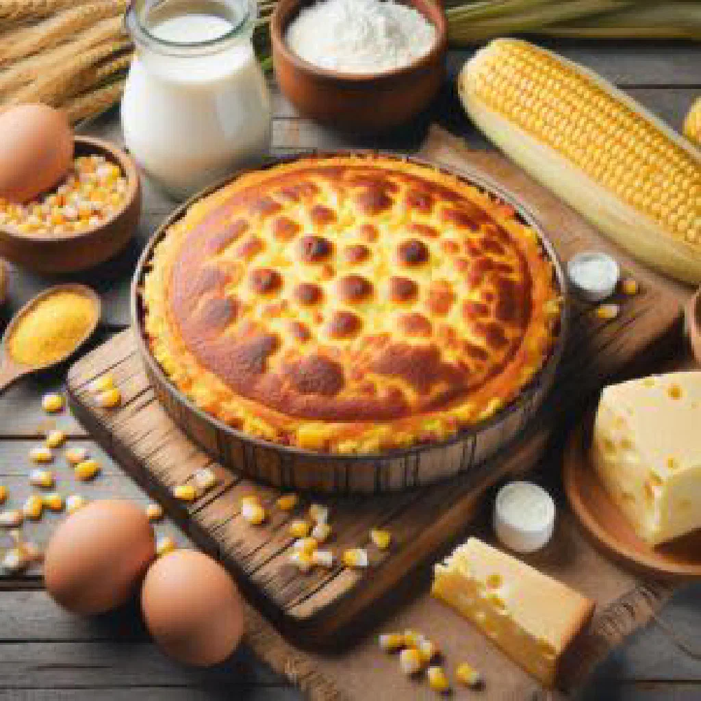 Golden baked Tatakua slice studded with cheese and fresh herbs
