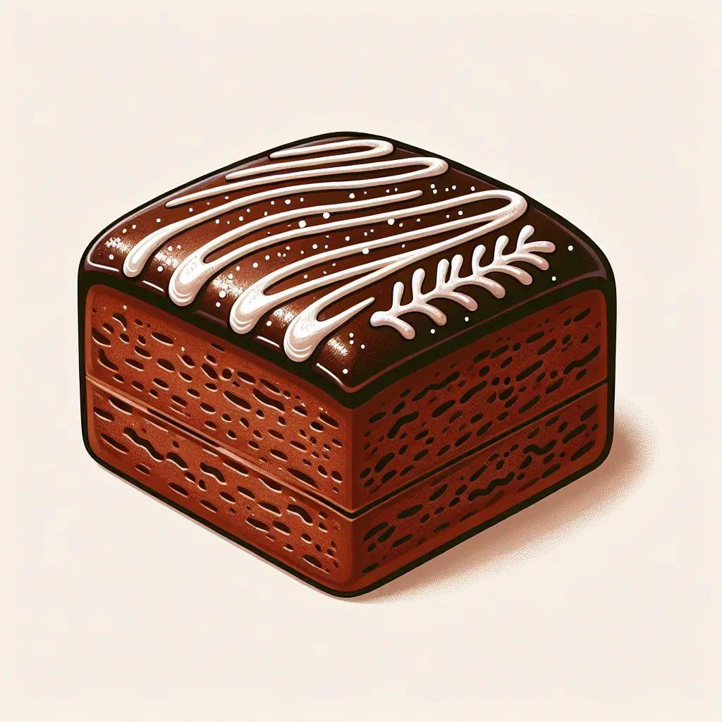 Sliced spiced Polish honey gingerbread cake dusted with sugar