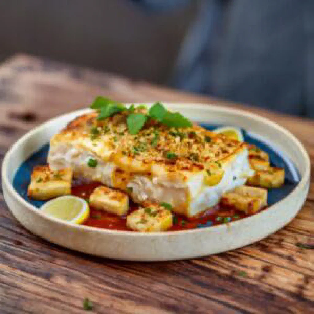 Bacalhau à Brás with shredded salt cod, straw potatoes and scrambled egg