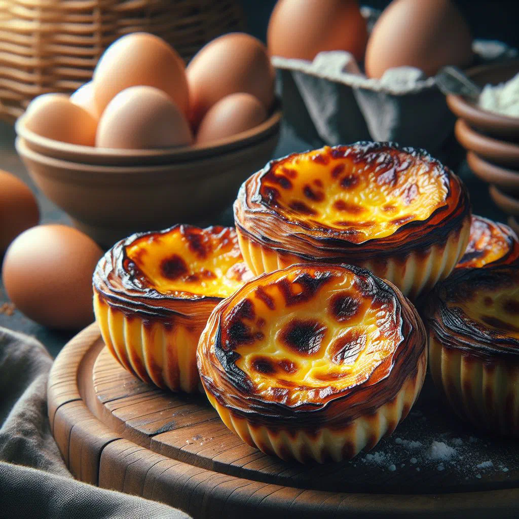 Queijadas de Sintra cheese tartlets dusted with cinnamon