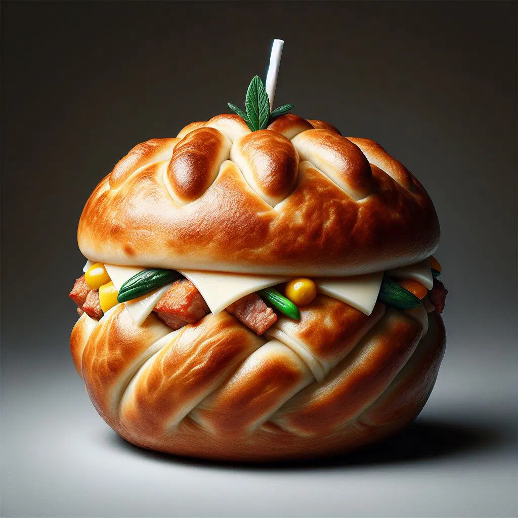 Golden baked knish pastries filled with mashed potato and onion