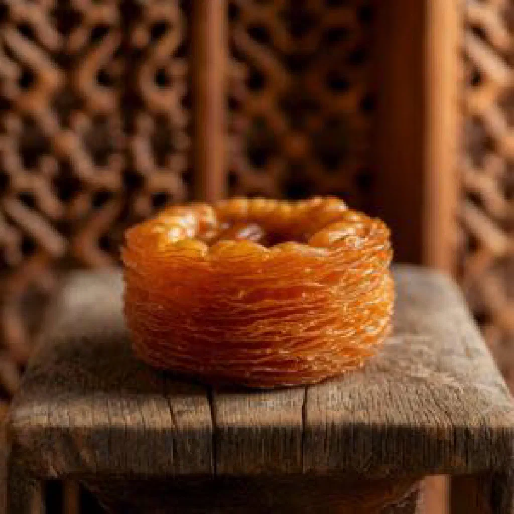 Golden spiced Kleeja biscuits fragrant with cardamom and cinnamon