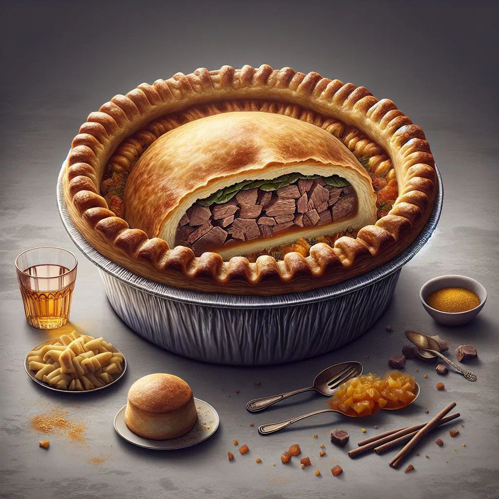 Golden-crusted Scotch pies filled with seasoned minced meat