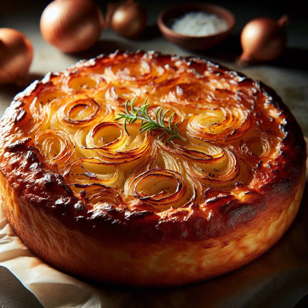 Golden Slovak onion flatbreads served warm with fresh herbs