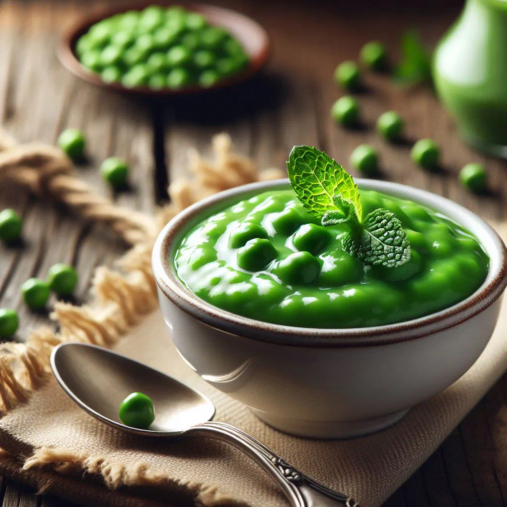 Golden baked Slovak vegetable pudding garnished with fresh herbs