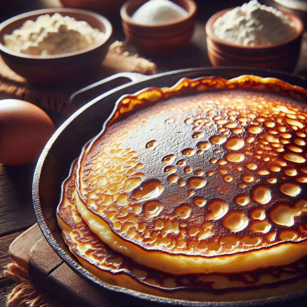 Stack of thin golden Somali malawax flatbreads on a plate