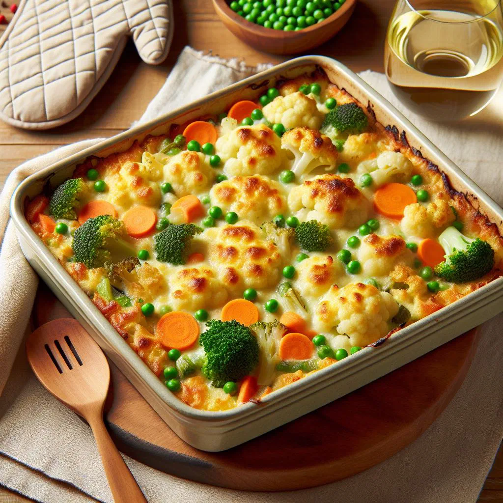 Tumbet with layered potatoes, aubergine and peppers in tomato sauce