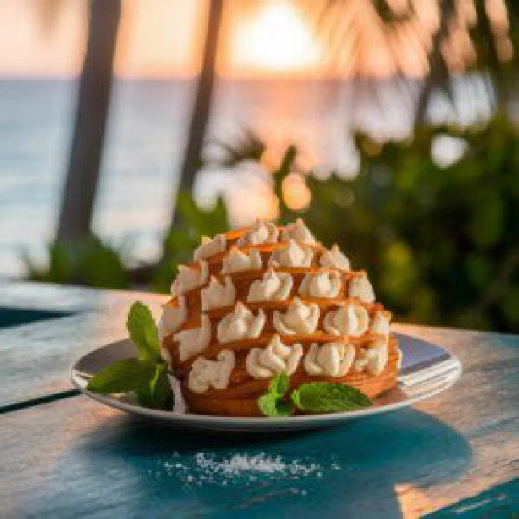 Small coconut gizzada tarts with golden pastry and sweet coconut filling