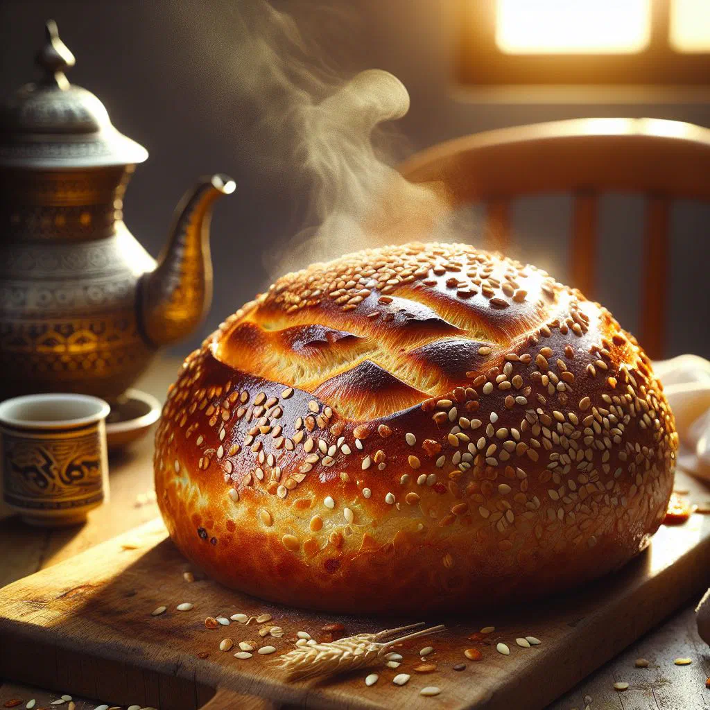 Golden Sudanese sweet bread rolls fresh from the oven