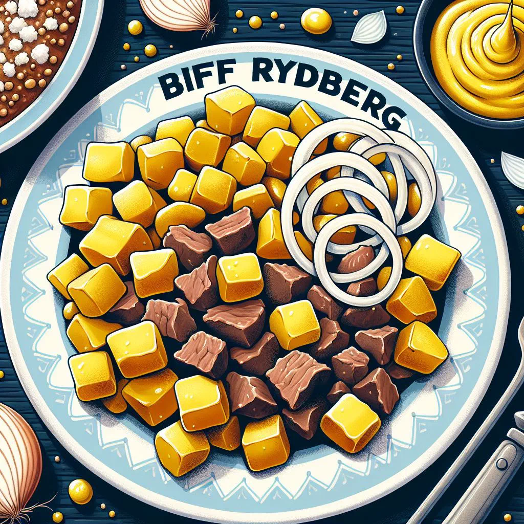 Biff Rydberg with tender beef, crispy diced potatoes and golden onions