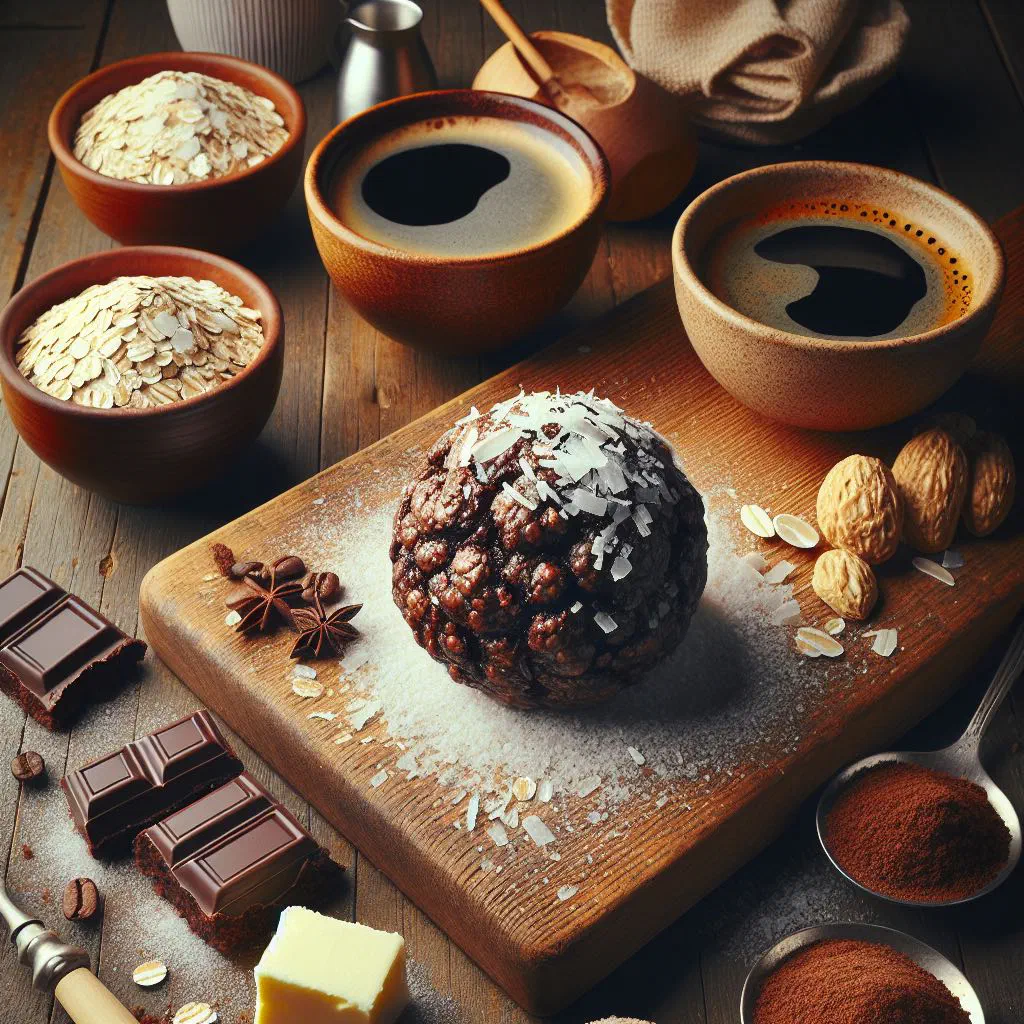 Swedish chocolate balls rolled in coconut and pearl sugar