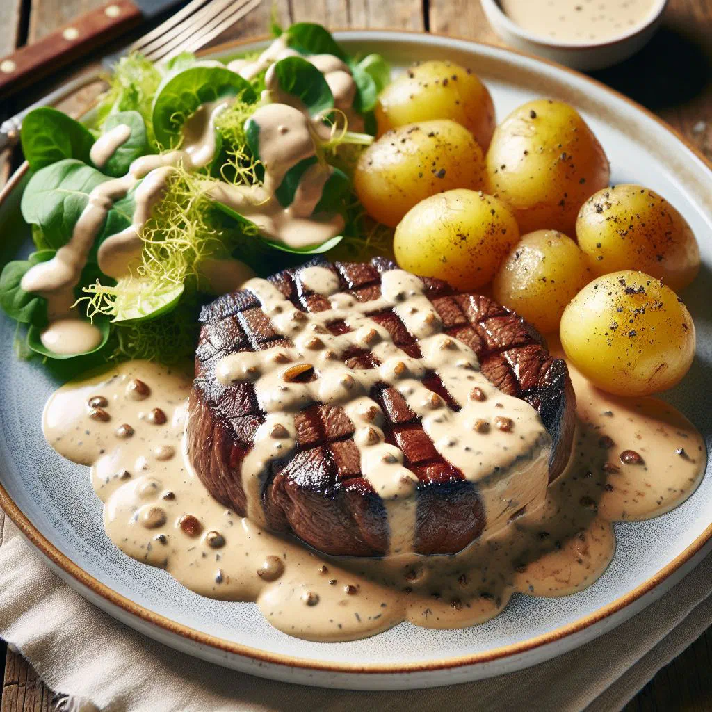 Sliced Swedish veal roast served with a creamy sauce and fresh parsley