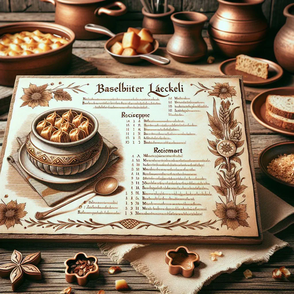 Baselbieter Läckerli spiced honey biscuits dusted lightly and cut into squares