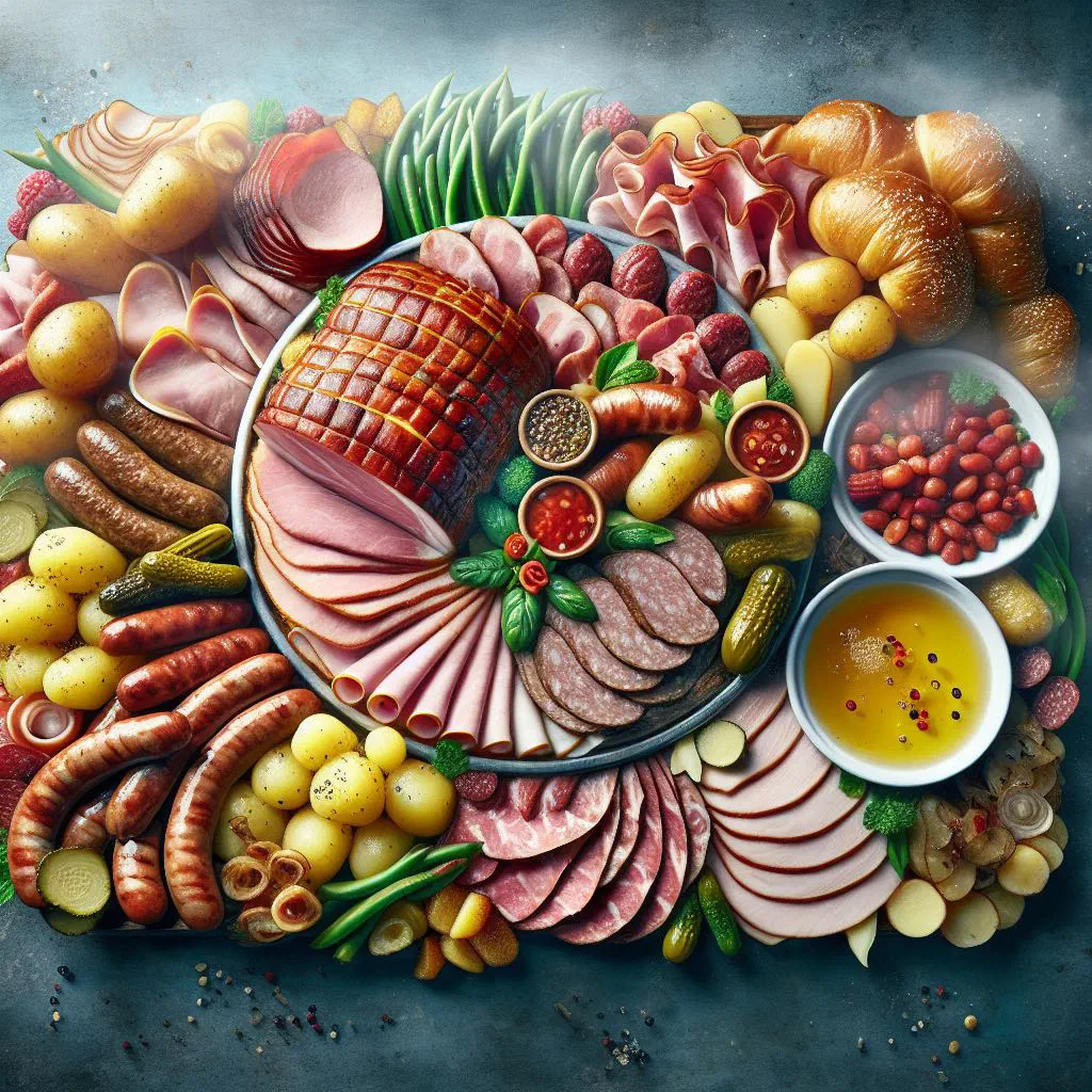 Bernese platter of boiled meats, sausages, sauerkraut and potatoes