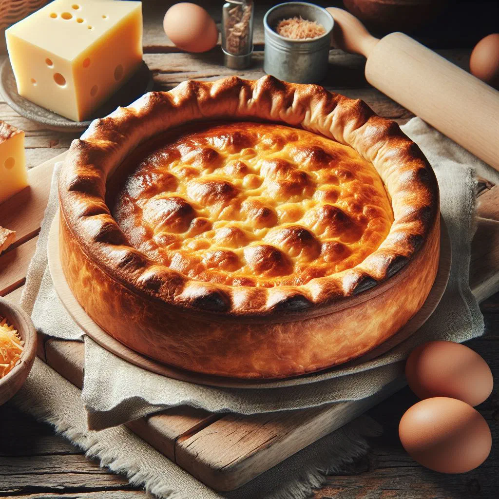 Slice of creamy Swiss cheesecake with a golden biscuit base