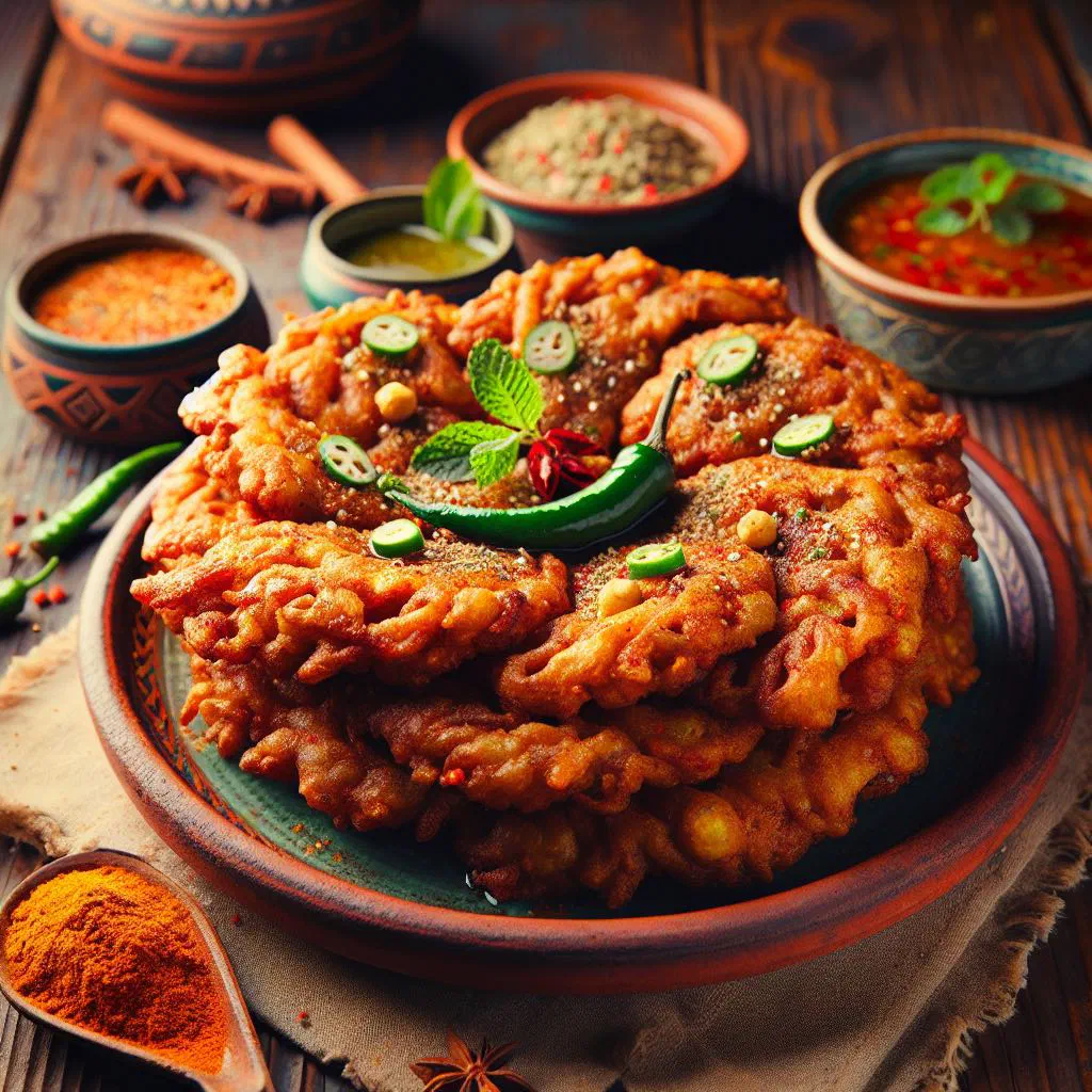 Golden pan-fried katlama flatbreads filled with minced meat and herbs