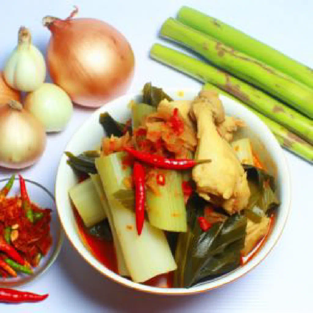 Spicy Ai Manas meat in a fiery chilli marinade served with rice