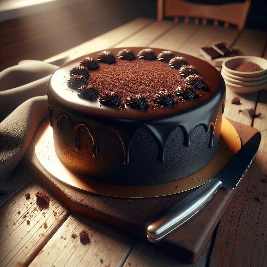 Dark, moist slice of Caribbean black cake studded with rum-soaked dried fruit