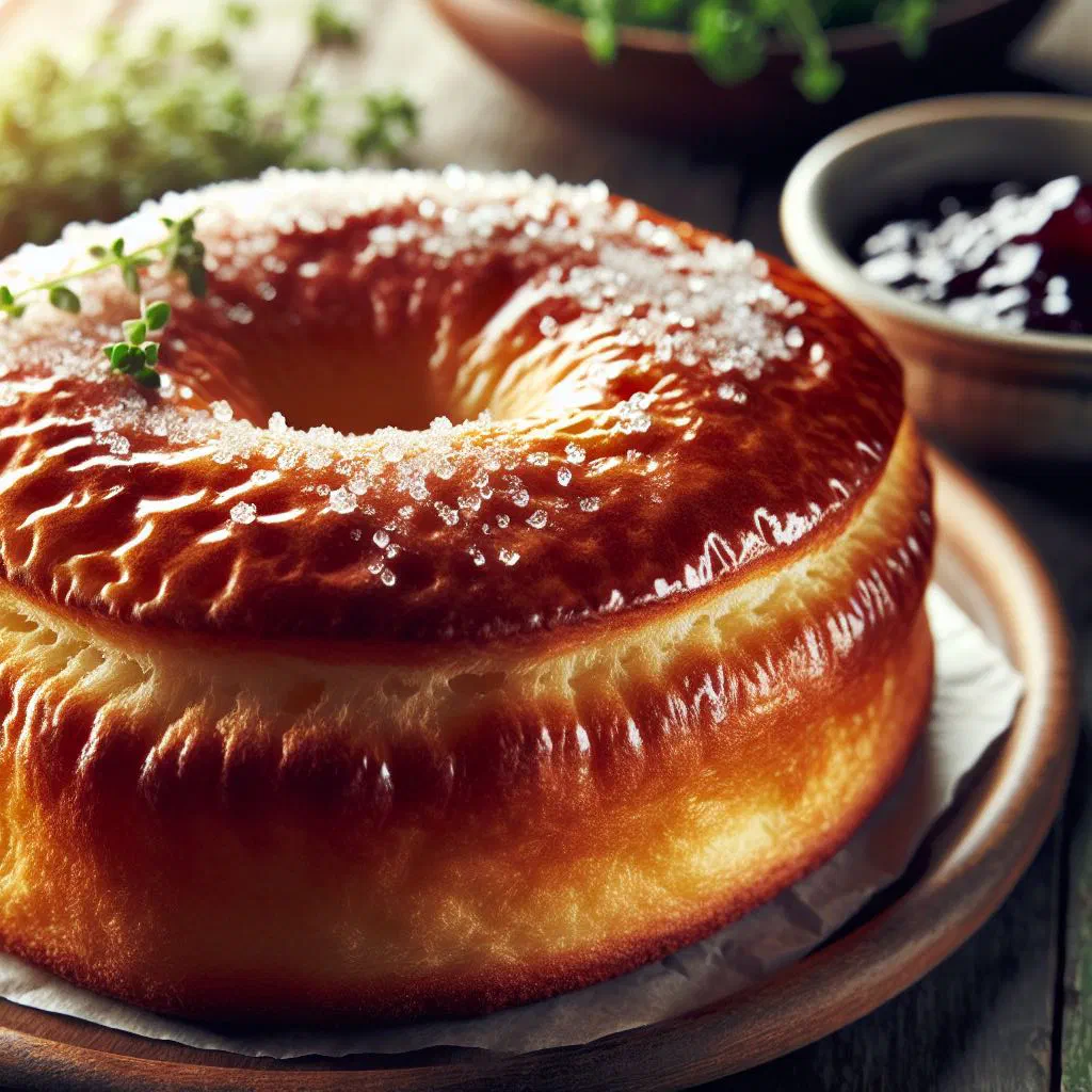 Golden-brown fried bakes piled on a plate, puffed and crisp