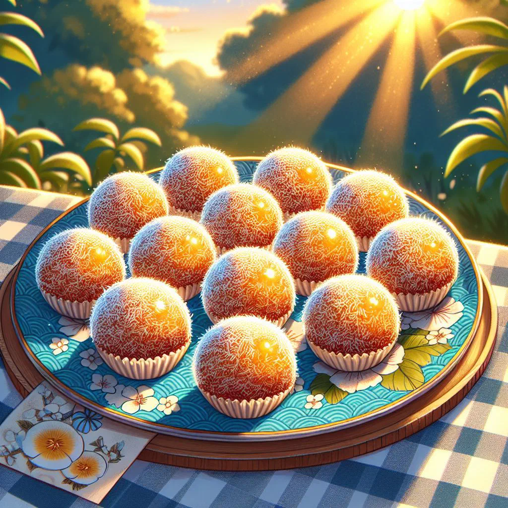 Golden fried paw paw balls made with fresh papaya