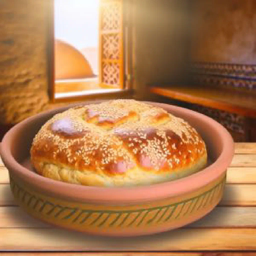 Boulou, a spiced Tunisian dish of meat and vegetables garnished with fresh herbs