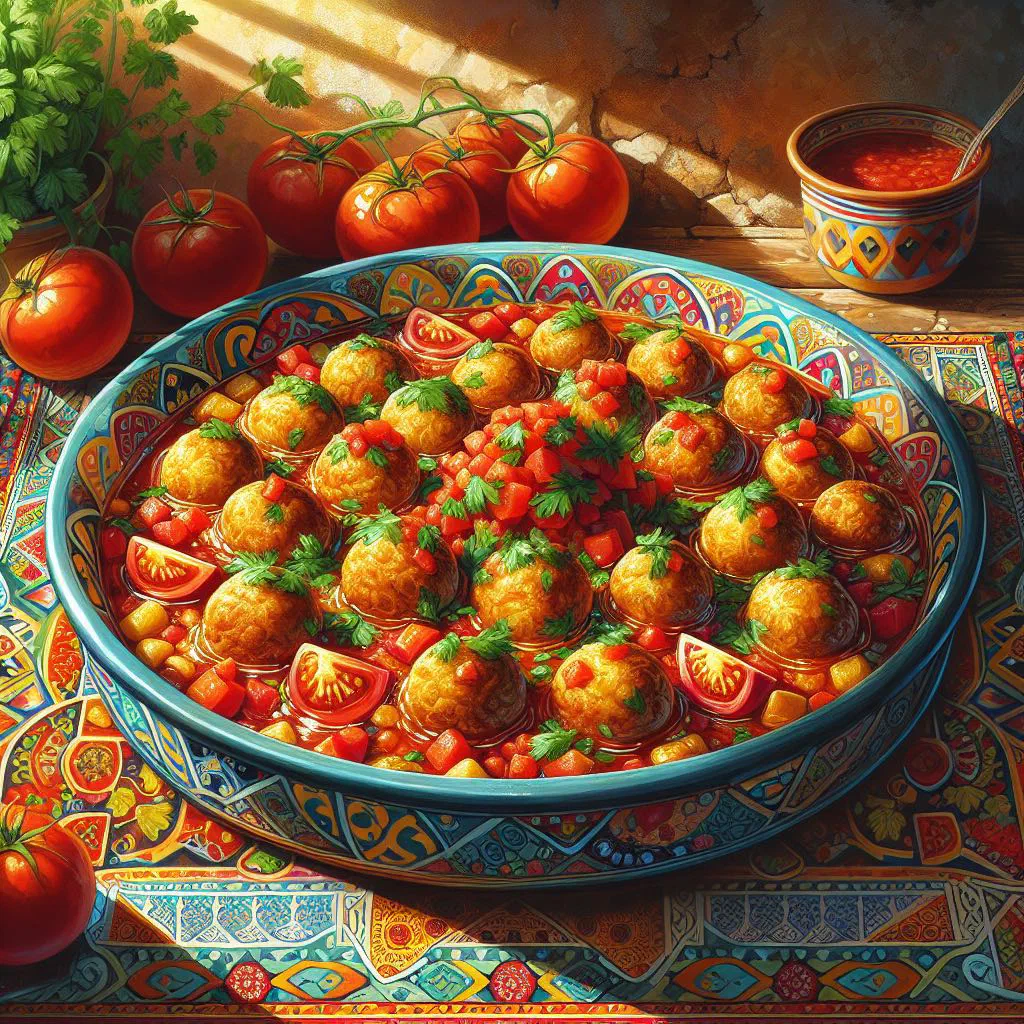 Golden fried Tunisian makrouda pastries filled with dates, dusted with sugar