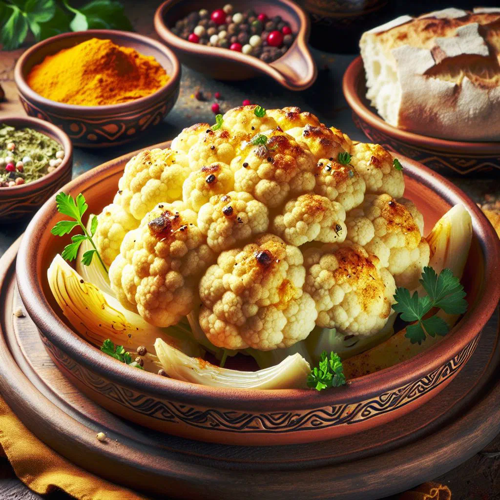 Golden oven-roasted cauliflower florets seasoned with paprika and cumin