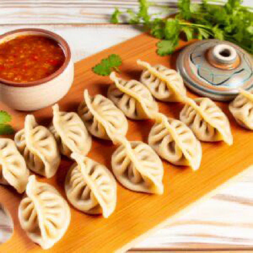 Slow-cooked Turkmen gosh with tender meat, carrots and fresh parsley