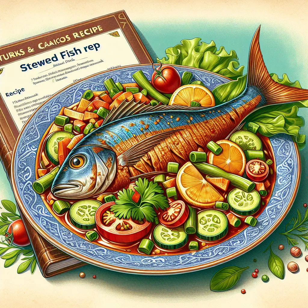 Stewed fish fillets simmering in a rich tomato and pepper sauce