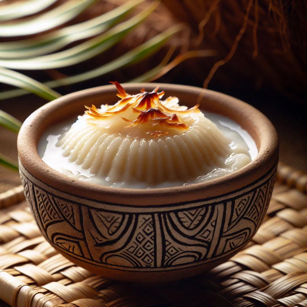Creamy Tuvaluan coconut custard set in small bowls