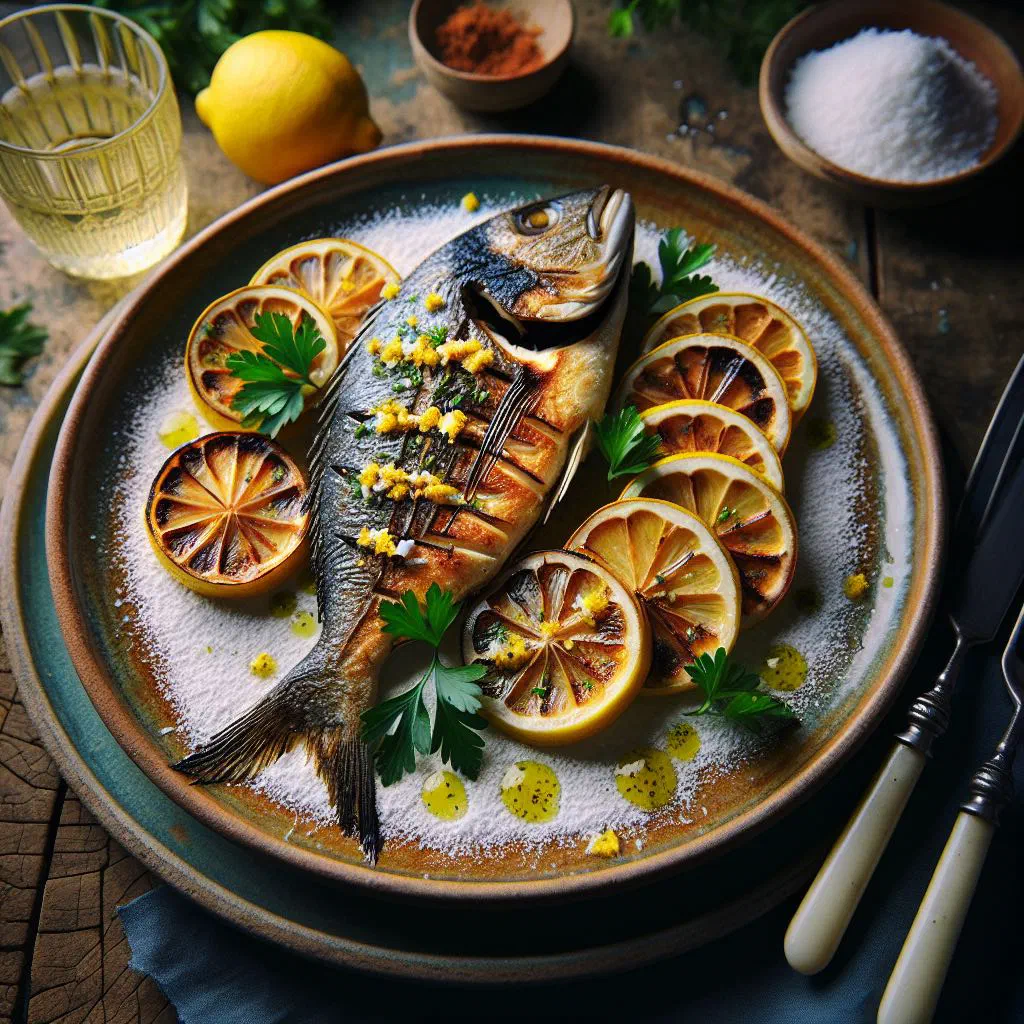 Tender white fish fillets in a creamy lemon and coconut sauce, garnished with fresh herbs
