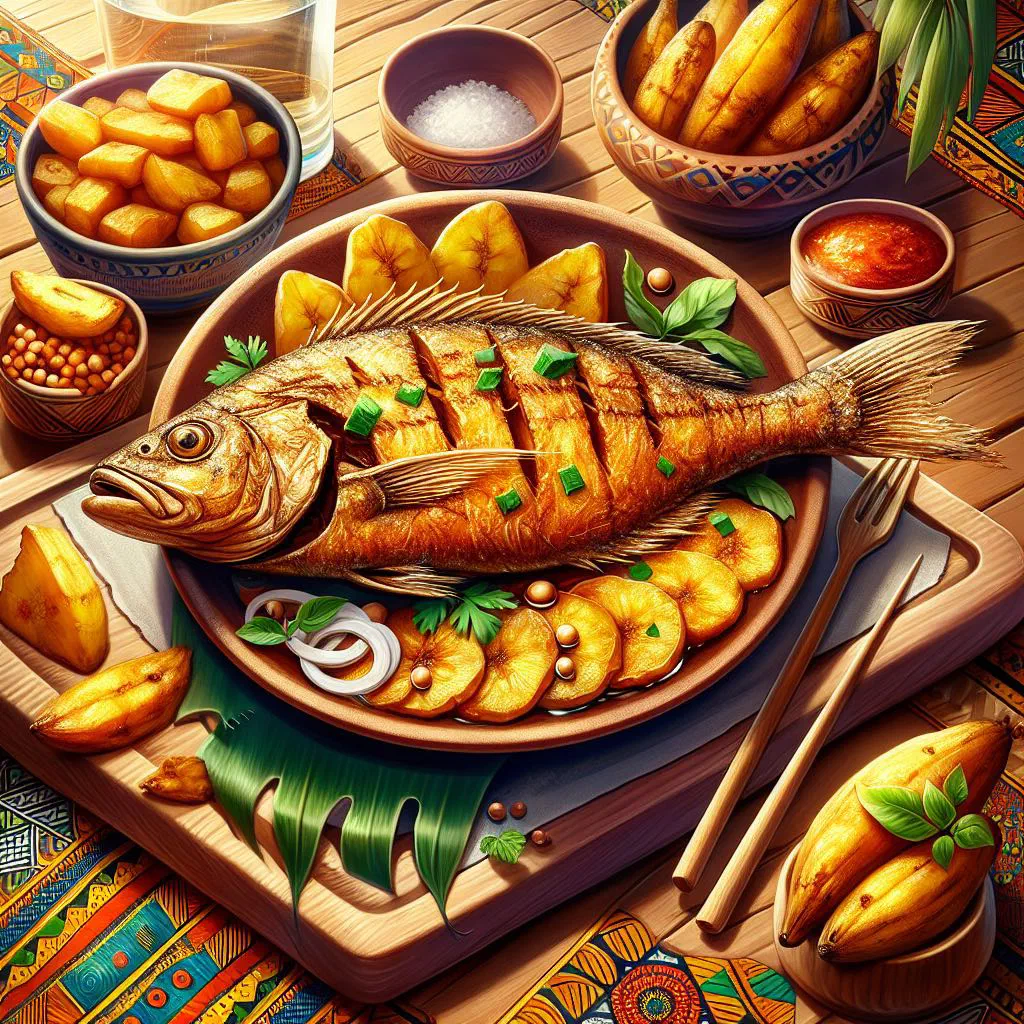 Golden fried tilapia fillets with lemon wedges on a plate