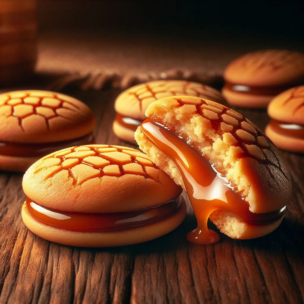 Soft Uruguayan biscuits sandwiched with creamy dulce de leche