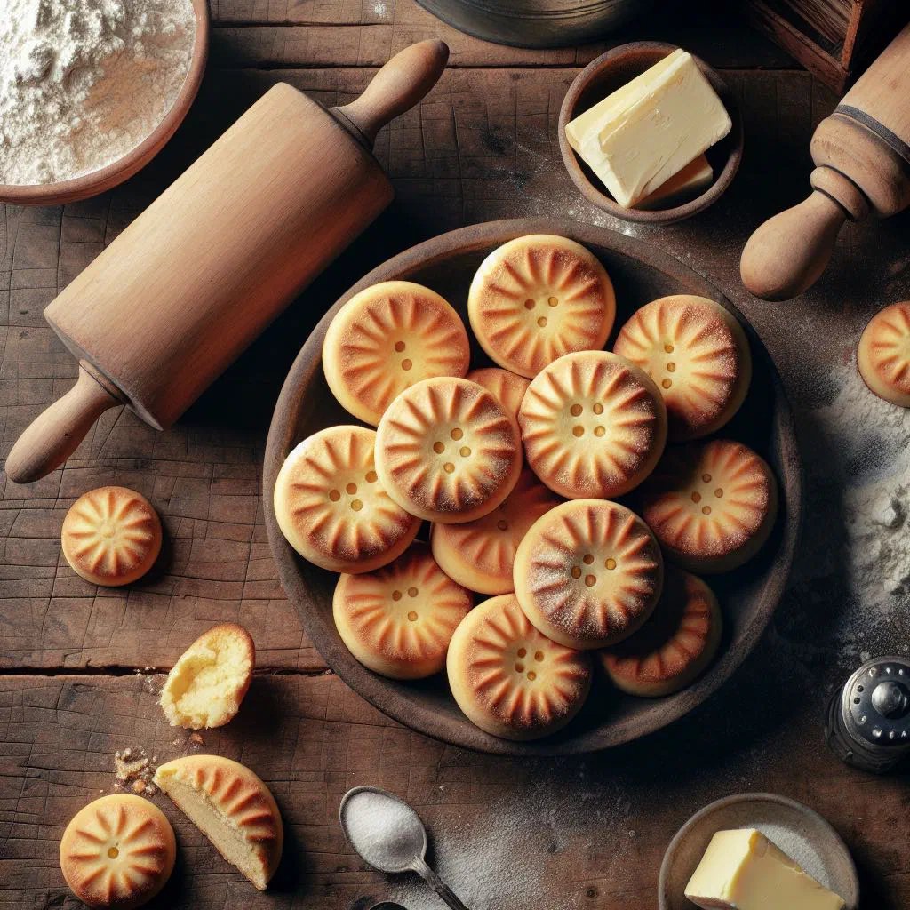 Golden, crispy Uruguayan galletas de grasa cheese crackers