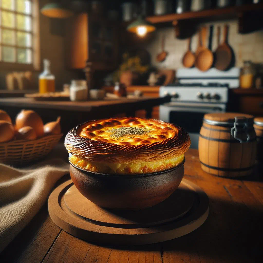 Golden baked Sopa Paraguaya cornbread cut into squares