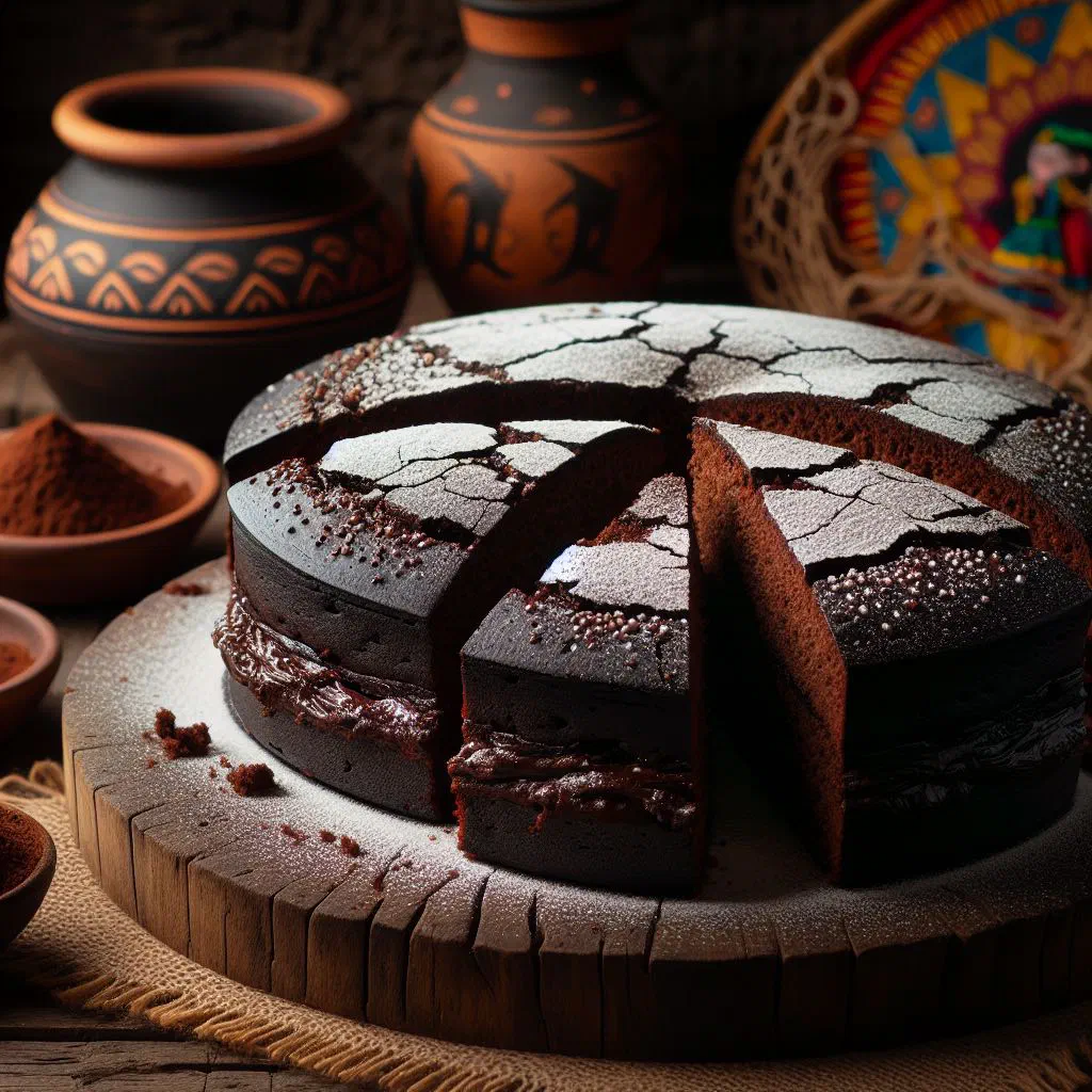 Rich dark Torta Negra studded with dried fruit and nuts