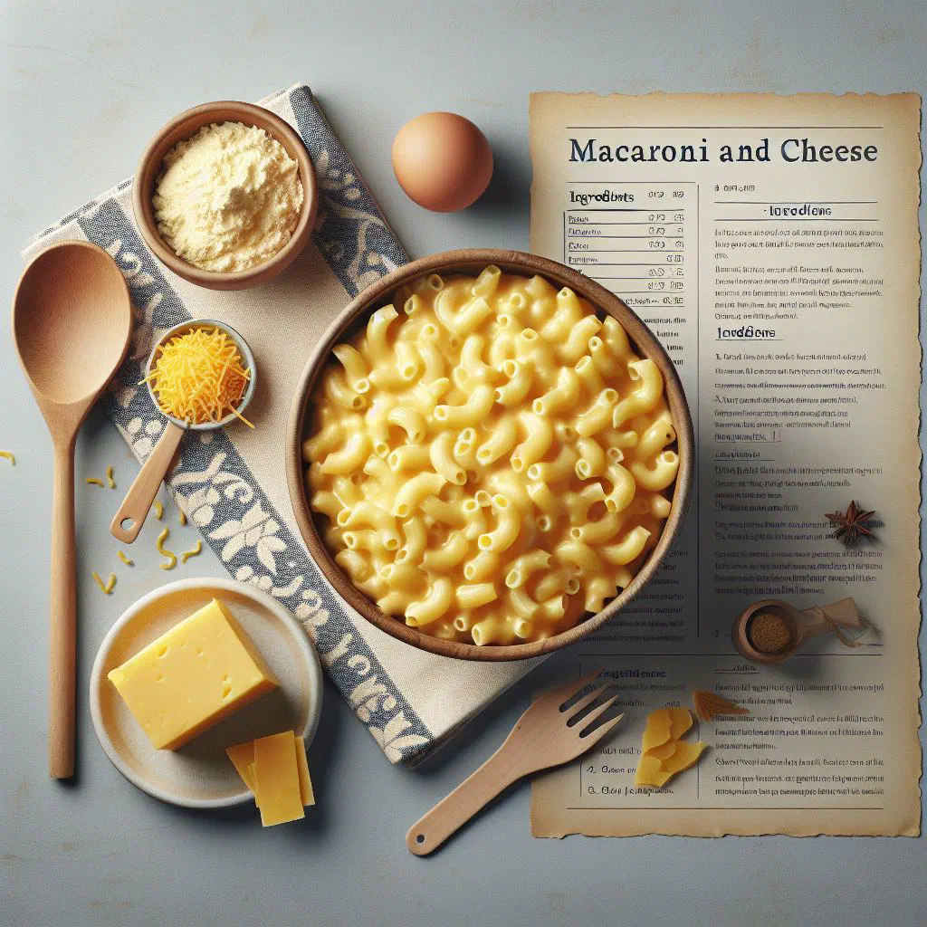 Creamy macaroni and cheese with a golden baked topping in a dish