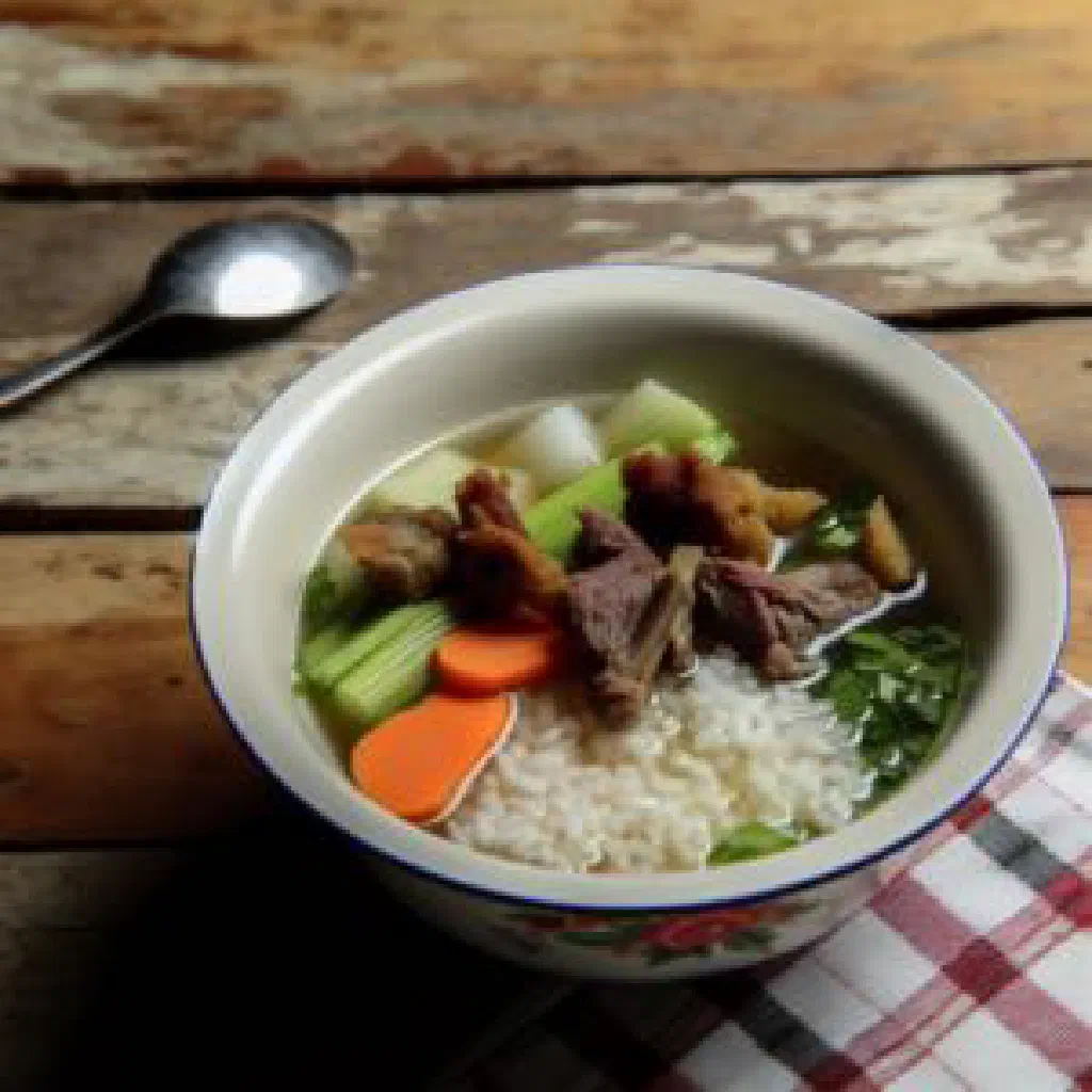 Uzbek qazi with tender lamb, rice and carrots on a serving platter
