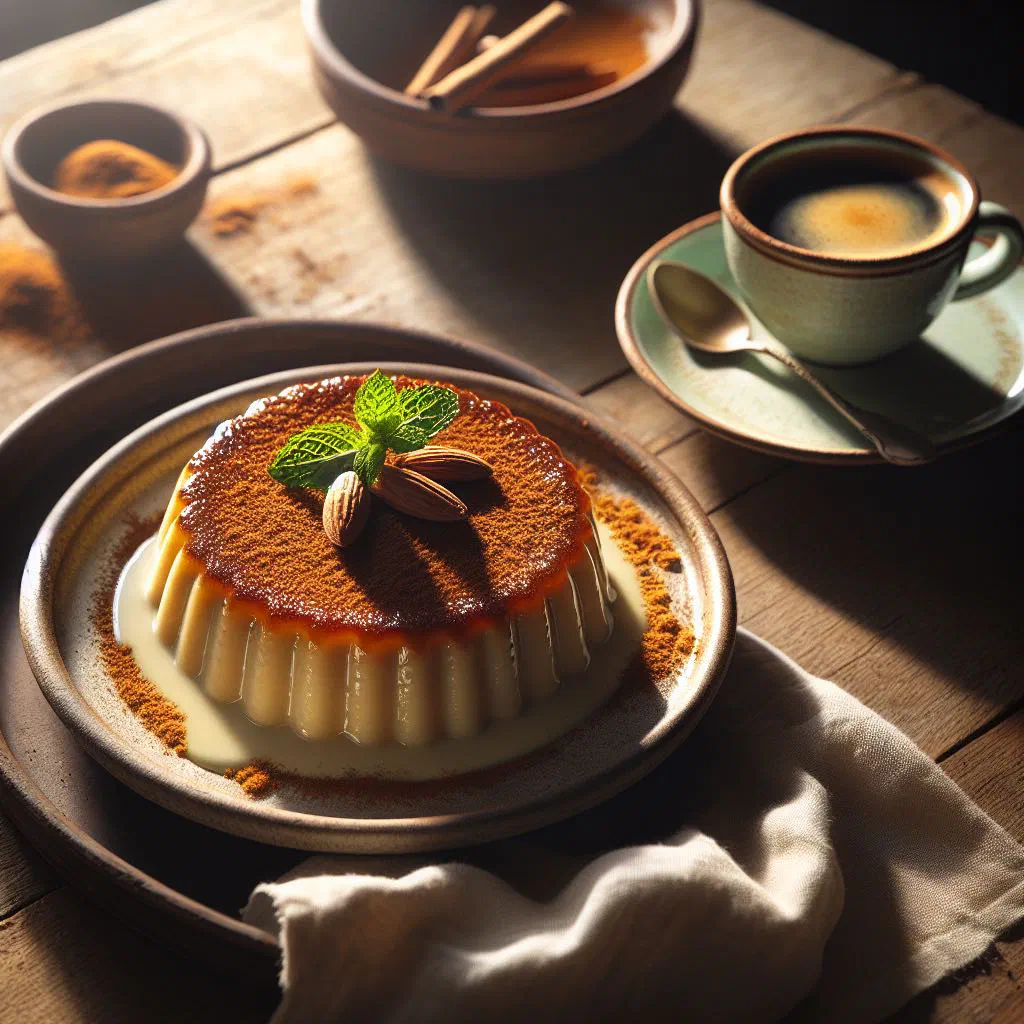 Creamy Venezuelan bienmesabe coconut dessert served in a dish