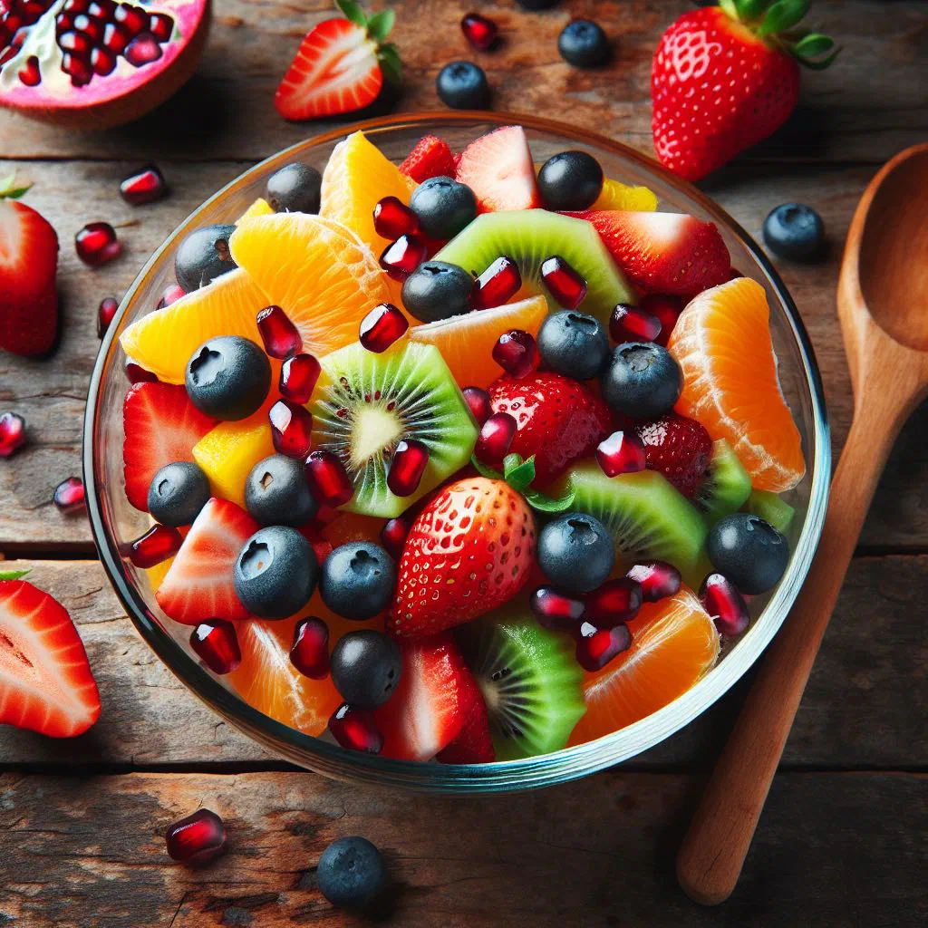 Vietnamese che thai fruit salad with tropical fruit and coconut milk in a glass