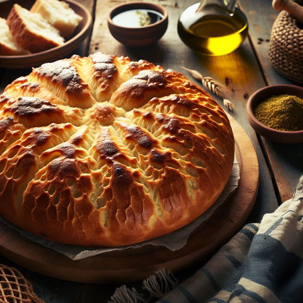 Layers of golden, buttery Yemeni malawah flatbread served warm