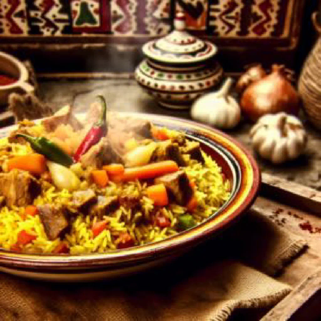 Fragrant Yemeni zurbian rice with spiced lamb and toasted nuts