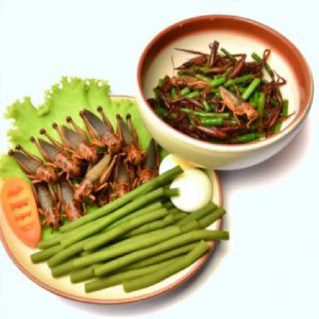 Crispy roasted ifinkubala caterpillars served with lime wedges