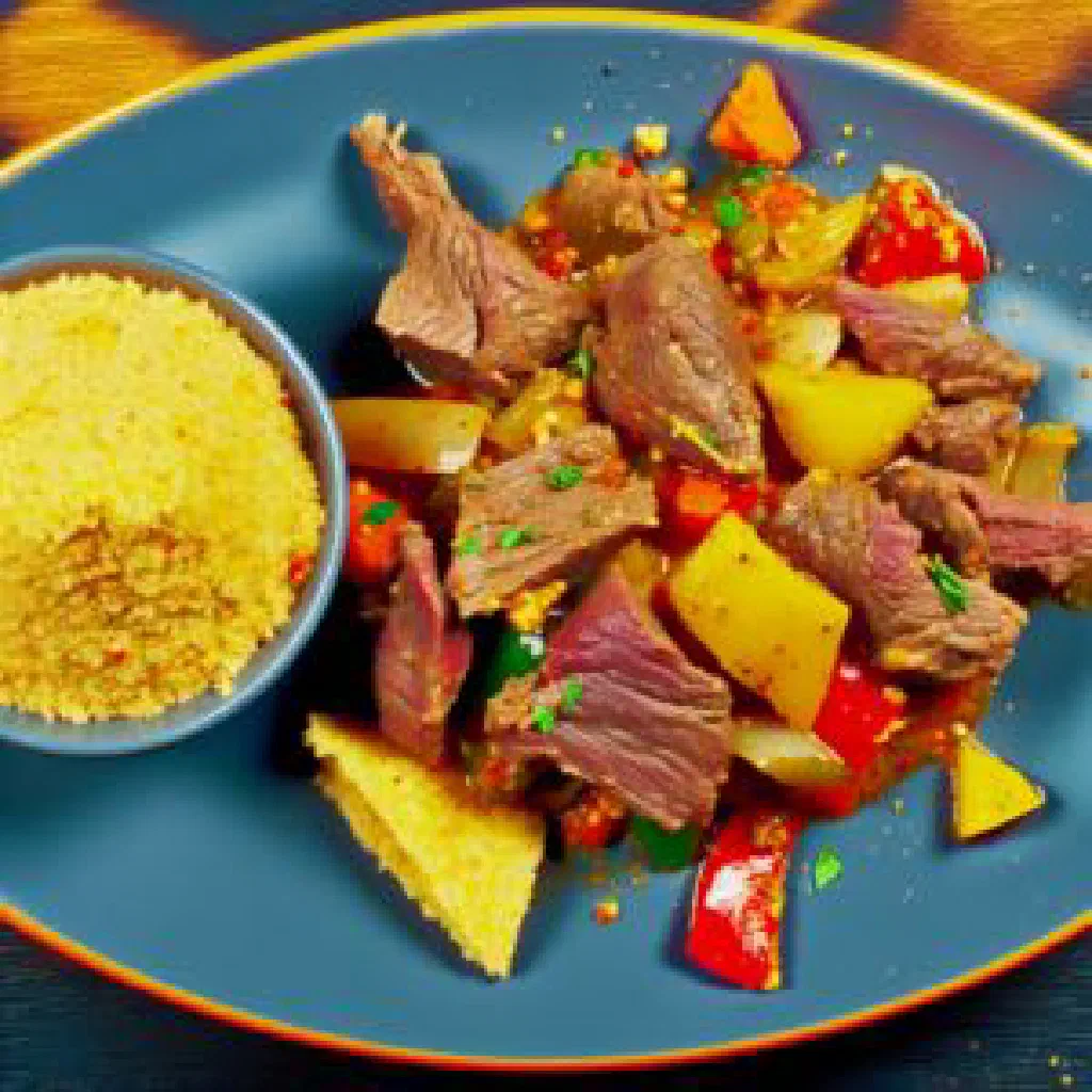 Bowl of firm white maize meal gwaya served as a side dish